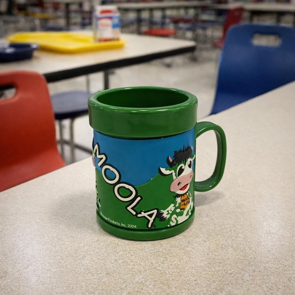 Moola ATM Mug 3D Barn Cow Green Novelty Advertising Mug